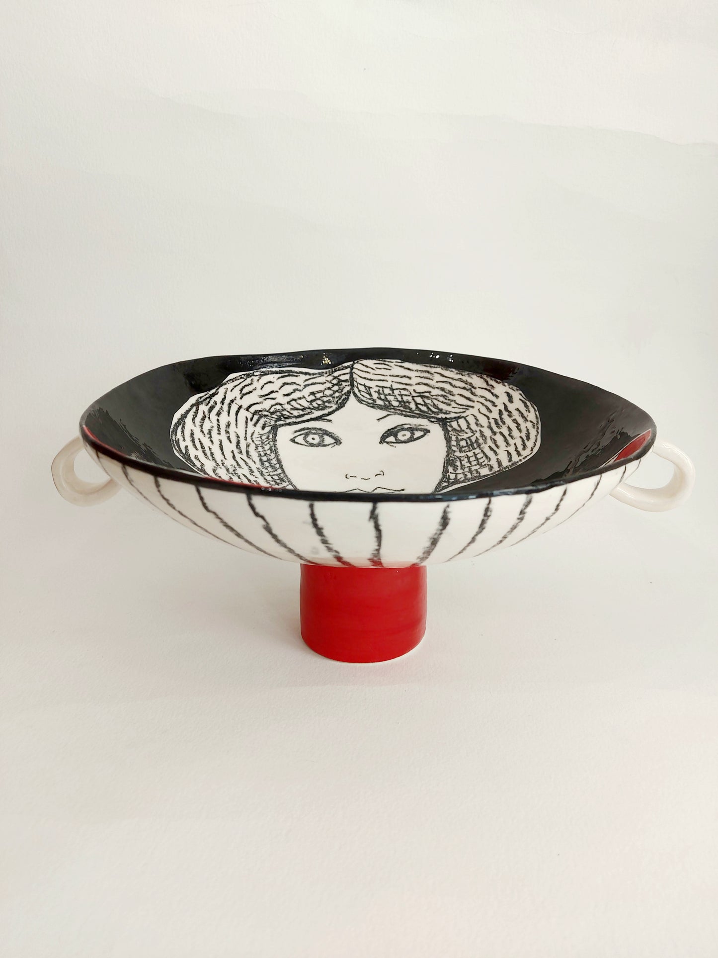 Alzata Donna in Red con manici