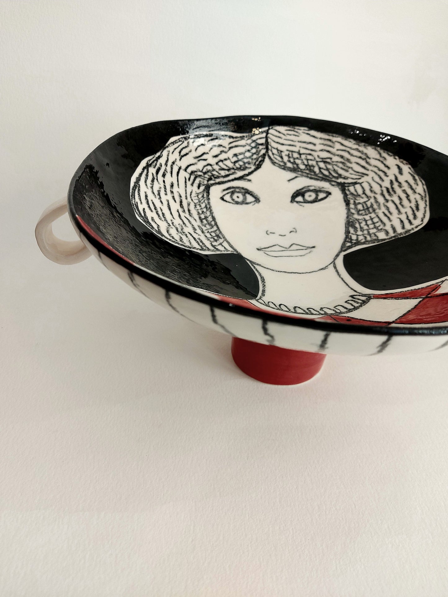 Alzata Donna in Red con manici